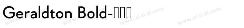 Geraldton Bold字体转换
